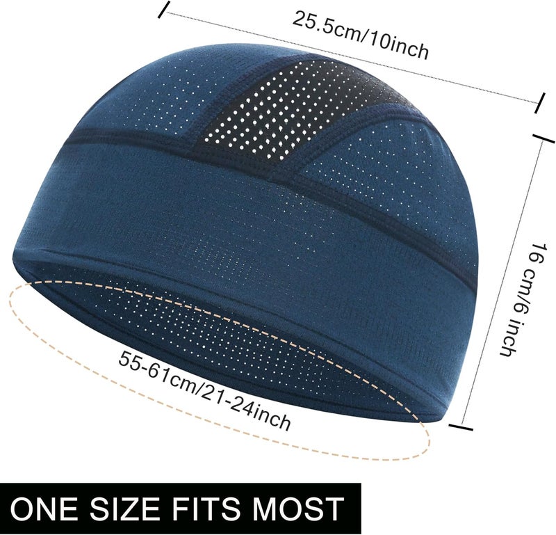 vidsel Skull Cap Cooling Helmet Liner Beanie Breathable Mesh Sweat Wicking Cycling Running Hat for Men Women - Image 2